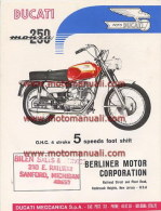 Ducati 250 MONZA 5V 1965 Depliant Originale Factory Original Brochure - Engines