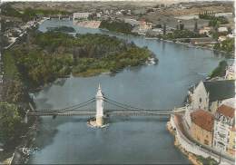 CPSM 01 - Seyssel - Vue Aérienne - Le Pont Sur Le Rhône - Seyssel