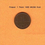 FINLAND   1  PENNI  1965  (KM # 44) - Finland
