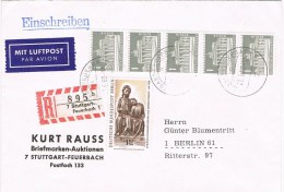 10605. Carta Aerea Certificada STUTTGART  (alemania Berlin) 1968 - Brieven En Documenten