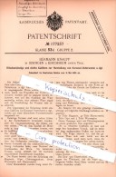 Original Patent - H. Knaupp In Jesingen B. Kirchheim Unter Teck , 1905 ,  Herstellung Von Karamel - Osterwaren , Ostern - Pasen