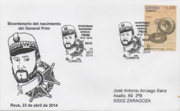 SPAIN. POSTMARK. 200th ANNIV. GENERAL PRIM. REUS 2014 - Macchine Per Obliterare (EMA)