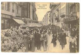 Carte Postale Ancienne 1921 "Nice" Marché Aux Fleurs - Markets, Festivals
