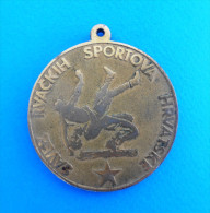 CROATIAN WRESTLING FEDERATION - Croatian Championship For Pioneers 1985. Medal * Lutte Lotta Lucha Ringen Luta Medaille - Sonstige & Ohne Zuordnung