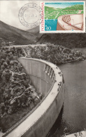 3902- WATER POWER PLANT, NEGOVANU RIVER DAM, CARTES MAXIMUM, 1978, ROMANIA - Agua