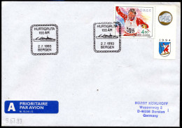 ARCTIC, NORWAY, Bergen 2.7.1993 " HURTIGRUTAb 100 ÄR " !! Lot 1310-04 - Arctische Expedities