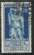 AFRICA ORIENTALE ITALIANA AOI 1938 AUGUSTO LIRE 1,25 USED USATO - Italienisch Ost-Afrika