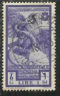 AFRICA ORIENTALE ITALIANA AOI 1938 POSTA AEREA AIR MAIL AUGUSTO LIRE 1 USED USATO - Italienisch Ost-Afrika