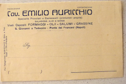 S.GIOVANNI A TEDUCCIO PONTE DEI FRANCESI (NAPOLI) - CAV. EMILIO AURICCHIO PROVOLONI E CACIOCAVALLI 1925 FIRMA AURICCHIO - Torre Del Greco