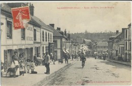 CPA 61 SAINTE GAUBURGE - Carte Rare - Route De Paris Jour De Marché, Très Animée - Vimoutiers