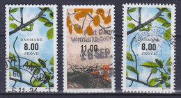 Denmark 2011 Mi. 1642 A &C, 1643  8.00 & 11.00 Kr. Danish Forests Europa CEPT (Sheet & Booklets Perfs.) Complete Set !! - Used Stamps