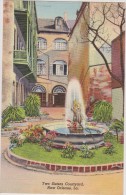 ETATS-UNIS D´amérique,united States,louisana,NEW ORLEANS EN 1949,TWO SISTERS COURT YARD,nouvelle Orléans,fontaine,rare - New Orleans
