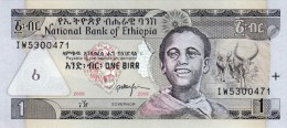 ETHIOPIA 1 BIRR BANKNOTE 2008 AD PICK NO.46 UNCIRCULATED UNC - Ethiopië