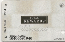 CLE-MAGNETIQUE-USA-HOTEL-TOTAL REWARDS DIAMOND-LAS VEGAS-TBE - Hotel Key Cards