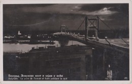 SERBIE,SERBIA,BELGRADE,BE OGRAD,1938,the Night,la Nuit,pont Zemun,éclairé,pleine Lune - Serbie