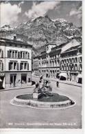 GLARUS - Gemeindehausplatz Mit Wiggis, Schöner Stempel - Glaris Sud