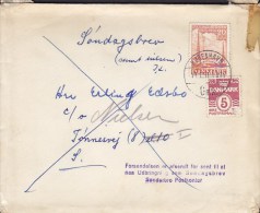 Denmark "Sunday" KØBENHAVN Omk. 1951 Cover Brief (2 Scans) - Covers & Documents