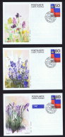 1987  Cartes Postales Fleurs Alpines  50, 80 Et 110 Rp. Michel P 85-7  Oblitérées Premier Jour - Stamped Stationery