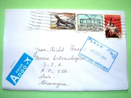 Belgium 2014 Cover To Nicaragua - Okapi Tramway Tram Lizard Varanus - Lettres & Documents