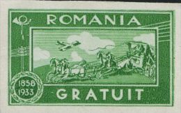 RA0308 Romania 1934 Aircraft And Carriage 1v Imperf MLH - Ongebruikt