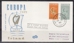 Enveloppe 1er Jour Europa Irlande N°187 & 188 Le 26.9.66 (Eire) - 1966