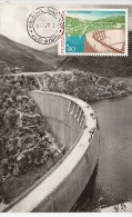 4652- NEGOVANU DAM, WATER POWER PLANT, CARTES MAXIMUM, 1978, ROMANIA - Agua