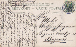 Denmark PPC Østrupgaard (Fyn) Eneret No. 178 Star Cancel Stjernestempel VESTER-AABY 1911 Card Karte To BOGENSE (2 Scans) - Covers & Documents