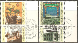 Israel 1994 Mi# 1307-1308 Used - With Tabs - Immigration To Israel - Gebraucht (mit Tabs)