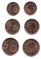 Estonia,    1 ; 2 ; 5 ;  Euro Cents Ero All 2011 UNC  From Mint Roll - Estonia