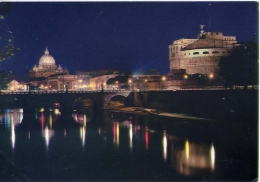 Roma - Di Notte - Il Tevere - 9926 - Formato Grande Non Viaggiata - Fiume Tevere