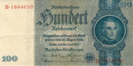 BILLET DE 100 REICHSMARK 24 JUIN 1935 SERIE B - 100 Reichsmark