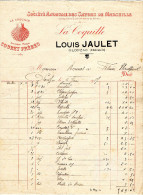 FACTURE  SOCIETE ANONYME DES SAVONS DE MARSEILLE  La Coquille  Olonzac/Félines Hautpoul( 2 TIMBRES FISCAUX) 1917 F - Drogisterij & Parfum