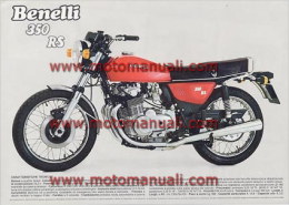 Benelli 350 RS Depliant Originale Genuine Factory Brochure Prospekt - Motos