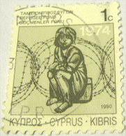 Cyprus 1990 Refugee Fund 1c - Used - Used Stamps