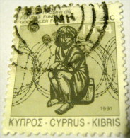 Cyprus 1991 Refugee Fund 1c - Used - Used Stamps