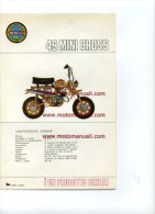 Benelli 49 MINICROSS 1972 Depliant Originale Genuine Factory Brochure Prospekt - Motos
