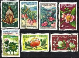 NEW CALEDONIA 1-10 FRANCS FLOWER FLORA SET OF7 USEDNH 1965 SG375-81 READ DESCRIPTION !! - Usados