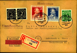 1947: Portogerechtes Einschreiben Ab STUTTGART  Mit Stephansatz Komplett - Other & Unclassified