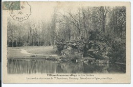 CPA VILLEMOISSON SUR ORGE LES ROCHERS, INTERSECTION DES ROUTES DE VILLEMOISSON, MORSANG, BEAUSEJOUR ET EPINAY ESSONNE 91 - Other & Unclassified