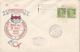 Denmark Sonderstempel HADERSLEV Hadersleben POSTKONTOR 1649-1949 Cover Brief No. 190 Limited Edition !! - Covers & Documents