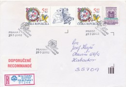 Czech Rep. / Occasional R- Label (2002/05) 110 00 Praha 1: 90 Years Czech Scouting; Logo (I7763) - Briefe U. Dokumente
