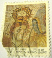 Cyprus 1989 Mosaics 15c - Used - Used Stamps