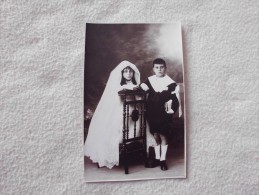 CARTE PHOTO...ENFANTS EN COMMUNION - Communie