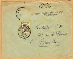 Enveloppe Cover Brief 420 La Docherie à Kodak + Mention Aucun Timbre N'était Sur L'enveloppe - Storia Postale