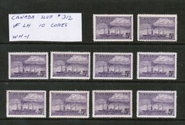 CANADA---Wholesale Lot Of 10    Scott  # 312* VF MINT LH - Verzamelingen