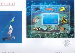 CHINE 1998/29M FDC B Poissons De Récifs Coraliens - 1990-1999