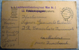 Franchigia Feldpost Feldpostkorrespondenzkart E Feldpostkarte KUK  160 19-XII-1915    WWI - Oest. Besetzung