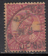 Single Star Wmk, 12as British India Used 1911, King George V Series - 1911-35 King George V