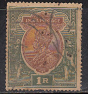 Re1 Wmk Single Star, King George V Series, British India Used 1911 - 1911-35 King George V