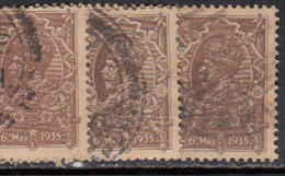 3 Diff., Shade Varities, 1a Rameshwaram Temple, Silver Jubilee, British India Used 1935 - 1911-35 King George V